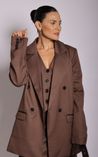 Blazer em Alfaiataria Isabela - Marrom