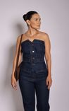 Corselet em Jeans Nala - Navy