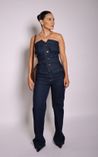 Calça Jeans Wide Leg Nala- Navy