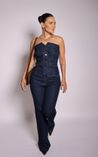 Calça Jeans Wide Leg Nala- Navy