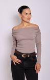 Blusa Ombro a Ombro Canelada - Fendi