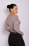 Blusa Ombro a Ombro Canelada - Fendi