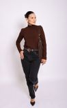 Blusa com Gola Sophia - Marrom