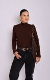Blusa com Gola Sophia - Marrom