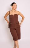Short em Alfaiataria Eliza - Marrom