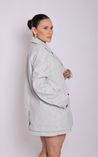Blazer Lã Batida July - Cinza