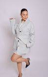 Blazer Lã Batida July - Cinza