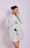 Blazer Lã Batida July - Cinza