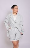 Blazer Lã Batida July - Cinza