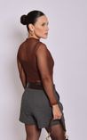 Blusa Tule Ray - Marrom 
