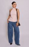 Blusa com Gola Feminia Rubia - Rosa