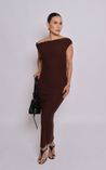 Vestido em Malha Ella - Marrom