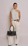 Blusa Poás Feminina Julia  - Off White com Preto