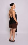 Blusa Cetim com Renda Preto