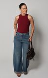 Blusa Canelada Basic - Vinho