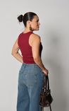 Blusa Canelada Basic - Vinho