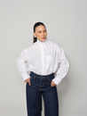 Camisa Tricoline Gola Alta Off