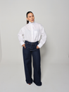 Camisa Tricoline Gola Alta Off