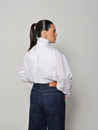 Camisa Tricoline Gola Alta Off