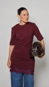 Vestido com Renda Laura – Vinho