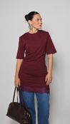 Vestido com Renda Laura – Vinho