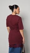 Vestido com Renda Laura – Vinho