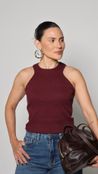 Blusa Top Canelado Luma – Vinho