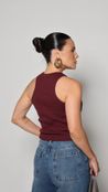 Blusa Top Canelado Luma – Vinho