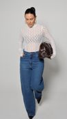 Body Manga Longa em Renda Liz - Off