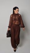 Calça em Renda Mariana - Chocolate