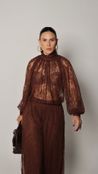 Body em Renda Mariana - Chocolate