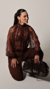 Body em Renda Mariana - Chocolate