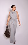 	Blusa Alfaiataria Degade Cinza