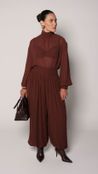 Calça Aladim Alfaiataria Celine - Marrom