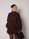 Jaqueta Bomber com Gola Thyane - Marrom