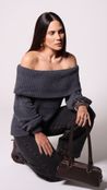 Blusa Tricot Juliet - Grafite