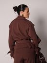 Jaqueta Trench Alfaiataria com cinto Lara - Marrom