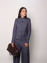 Blazer Alfaiataria Xadrez Sophia - Marinho 
