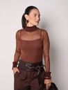 Blusa Tule Day Catarucci - Marrom