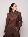 Blazer Alfaiataria Recorte Iris - Marrom
