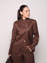Blazer Alfaiataria Recorte Iris - Marrom