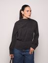 Blusa Gola Lenço Tricot Ellen - Grafite
