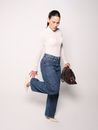 Calça Jeans Barrel Eva - Marinho