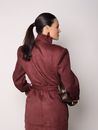 Jaqueta em Suede Alongada - Vinho 