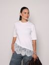 Blusa T-Shirt Renda Olivia - Off