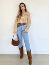 Calça Mom Jeans Claro
