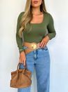 Body Aline Verde Militar