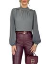 Blusa Gola Diana Cinza Escuro