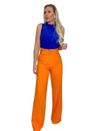 Calça Alfaiataria Pantalona Laranja