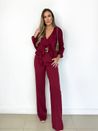 Calça Wide Leg Alfaiataria Classic Vinho